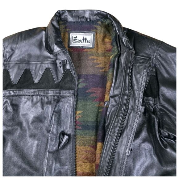 VINTAGE EXCELLED FRINGE LEATHER JACKET - Picture 2 of 11